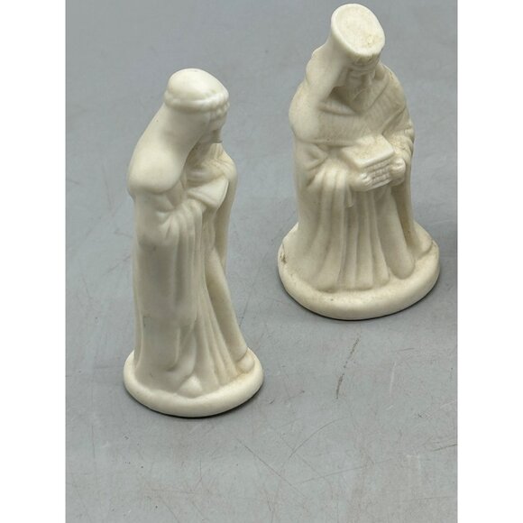 Vintage Nativity Scene Figurines 6-Piece Set White Ceramic Christmas Decor READ - Picture 2 of 7
